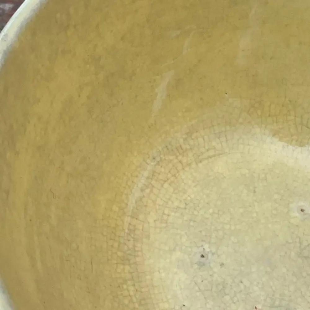 Antique Primitive Yellow Ware and Shenango China Mixing Bowl Set Farmhouse